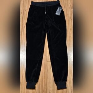 NWT Central Park Black Velour Joggers